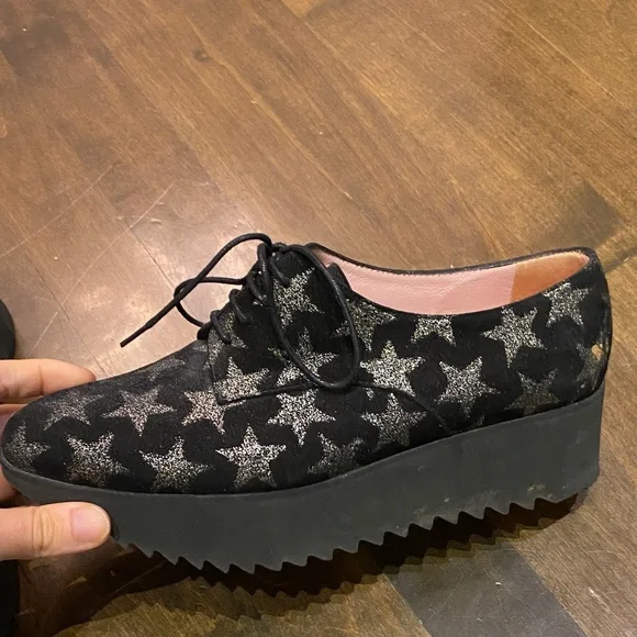 Pretty ballerina size 37 never worn !  Black and silver Starry Loafers - Picture 5 of 7